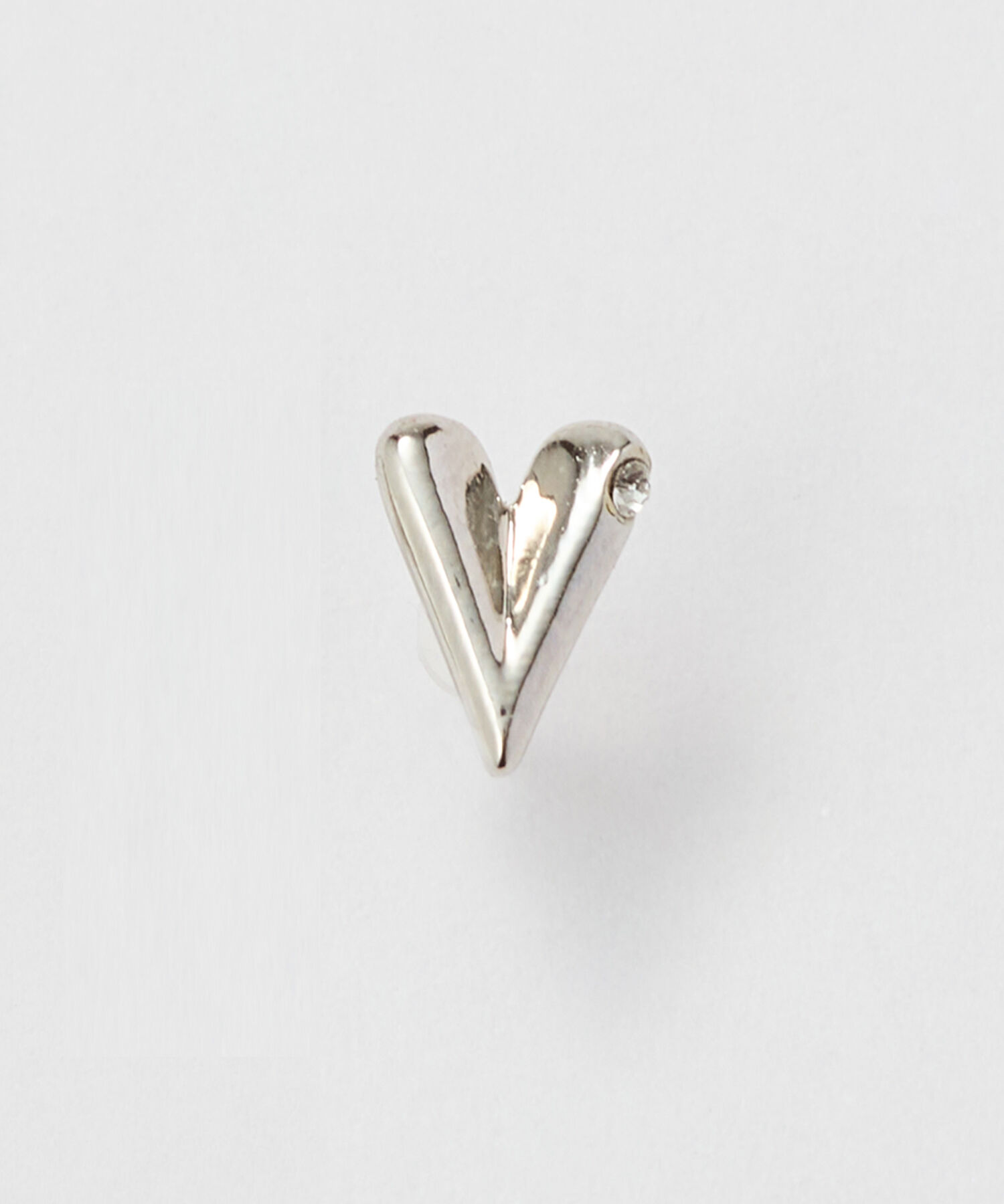  「【金属アレルギー対応】ハートリーフセラミックピアス　シルバー/ニッケルフリー（片耳）」|ピアス|