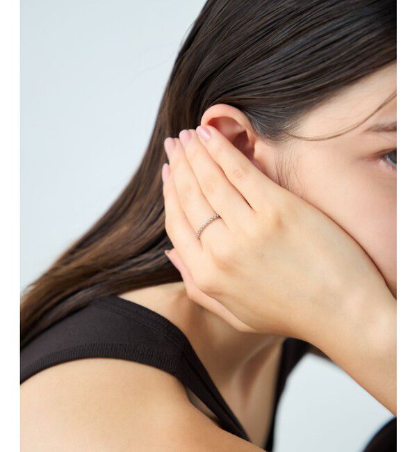 ete「[ラインストーン] チェーンリング」|リング|