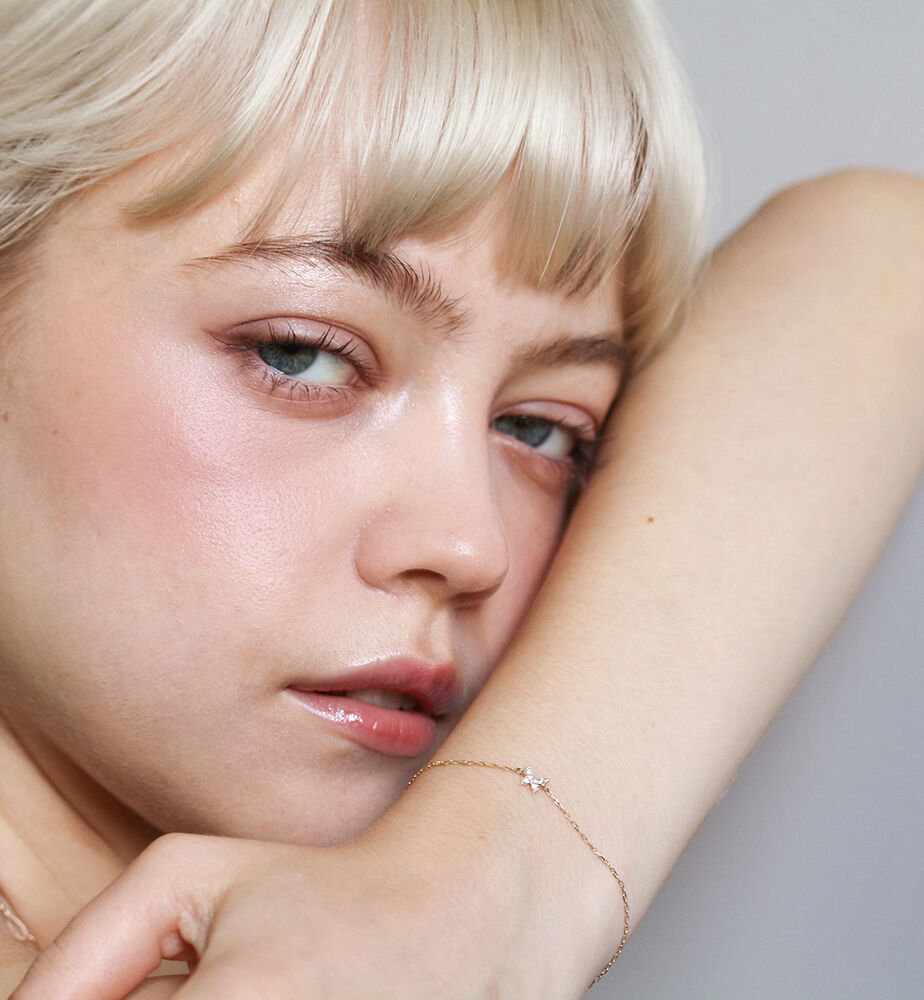  「ダイヤモンド バタフライ ブレスレット | K10YG」|ブレスレット・バングル|