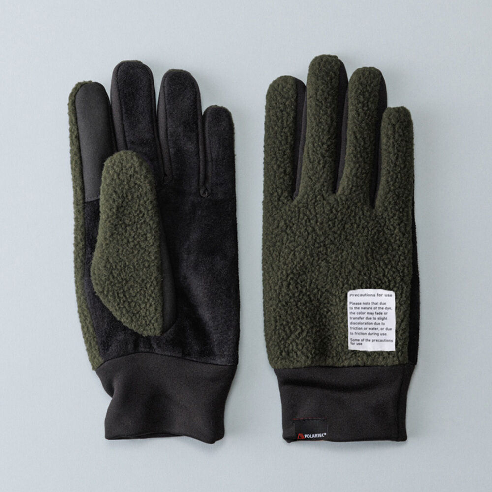BACKYARD FAMILY「クロダ 手袋 メンズ 通販 グローブ 手ぶくろ POLARTEC ThermalPro 防寒」|手袋|グリーン1