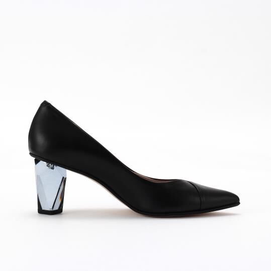 銀座かねまつ「【本革】ダイヤカットヒールパンプス」|パンプス|