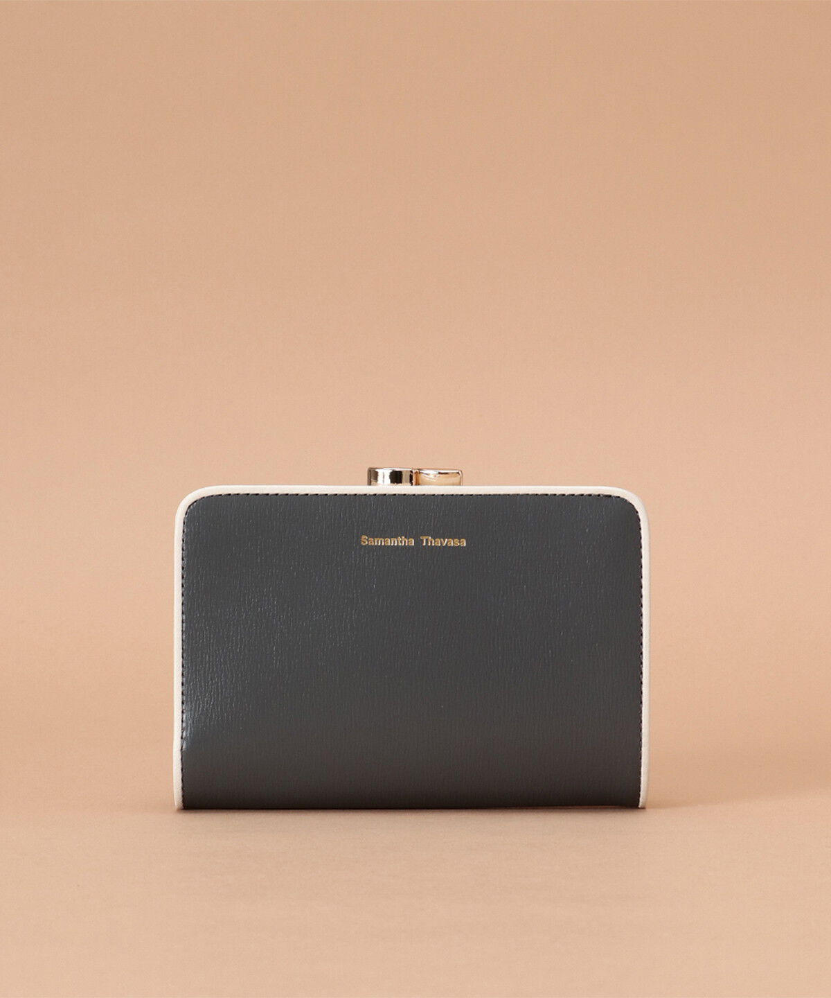 Samantha Thavasa「シンプルバイカラー口金折財布」|財布|グレー