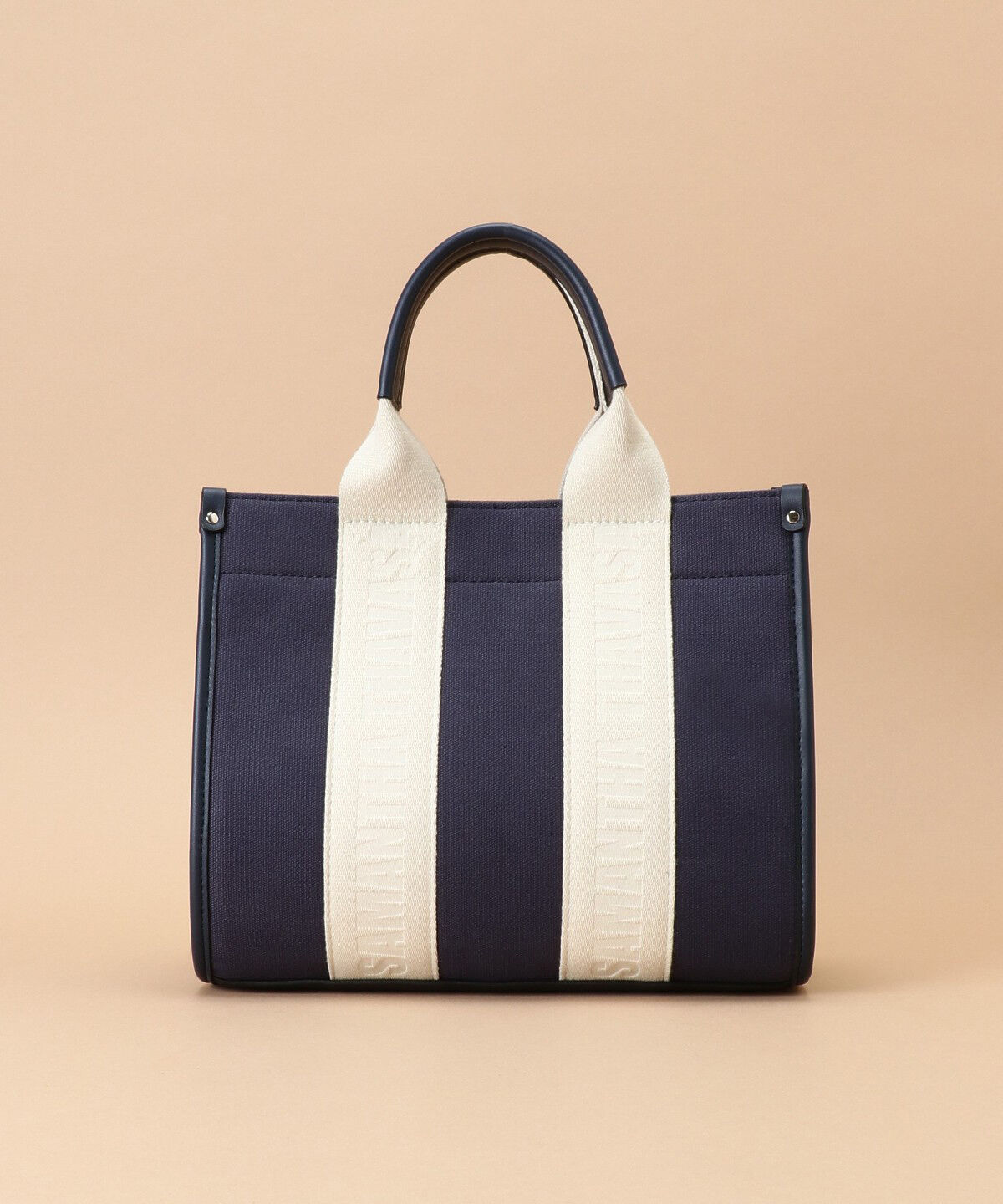 Samantha Thavasa「スクエアキャンバストート 小サイズ」|トートバッグ|ネイビー