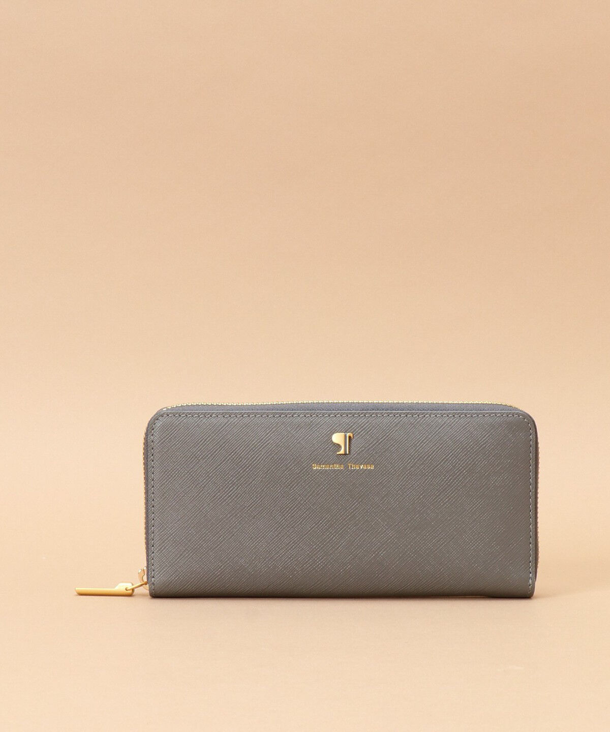Samantha Thavasa「Pomme d'espoir ポムディスポワール バイカラーラウンドジップ長財布」|財布|ダークグレー