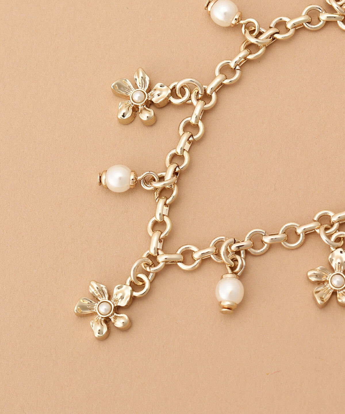 Samantha Thavasa「ゴールドフラワーバッグチャーム」|チャーム・キーホルダー|