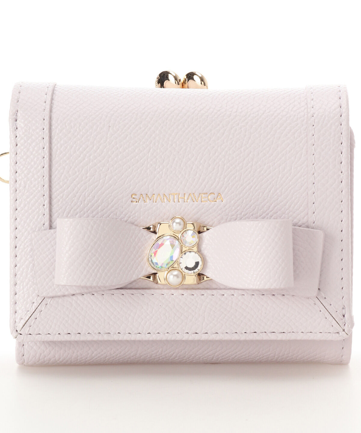 Samantha Vega「バイカラージュエルリボン折財布」|財布|