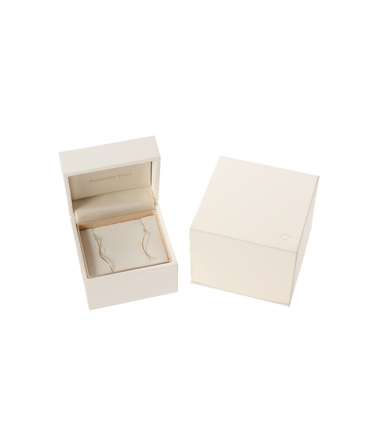 newme by Samantha Thavasa「K10 YG&times;WG コンビウェーブピアス」|ピアス|