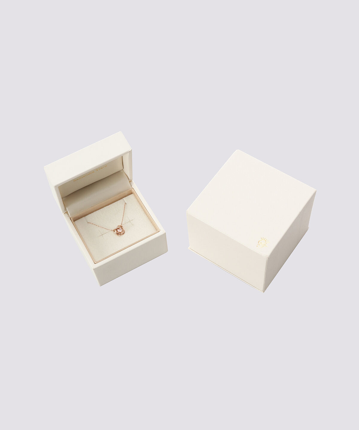 newme by Samantha Thavasa「K10 PG クロスハート ローズクォーツ ネックレス」|ネックレス|