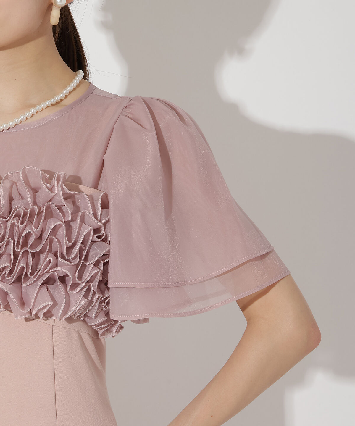 アンドクチュール「チュールフリルドレス」|ドレス|