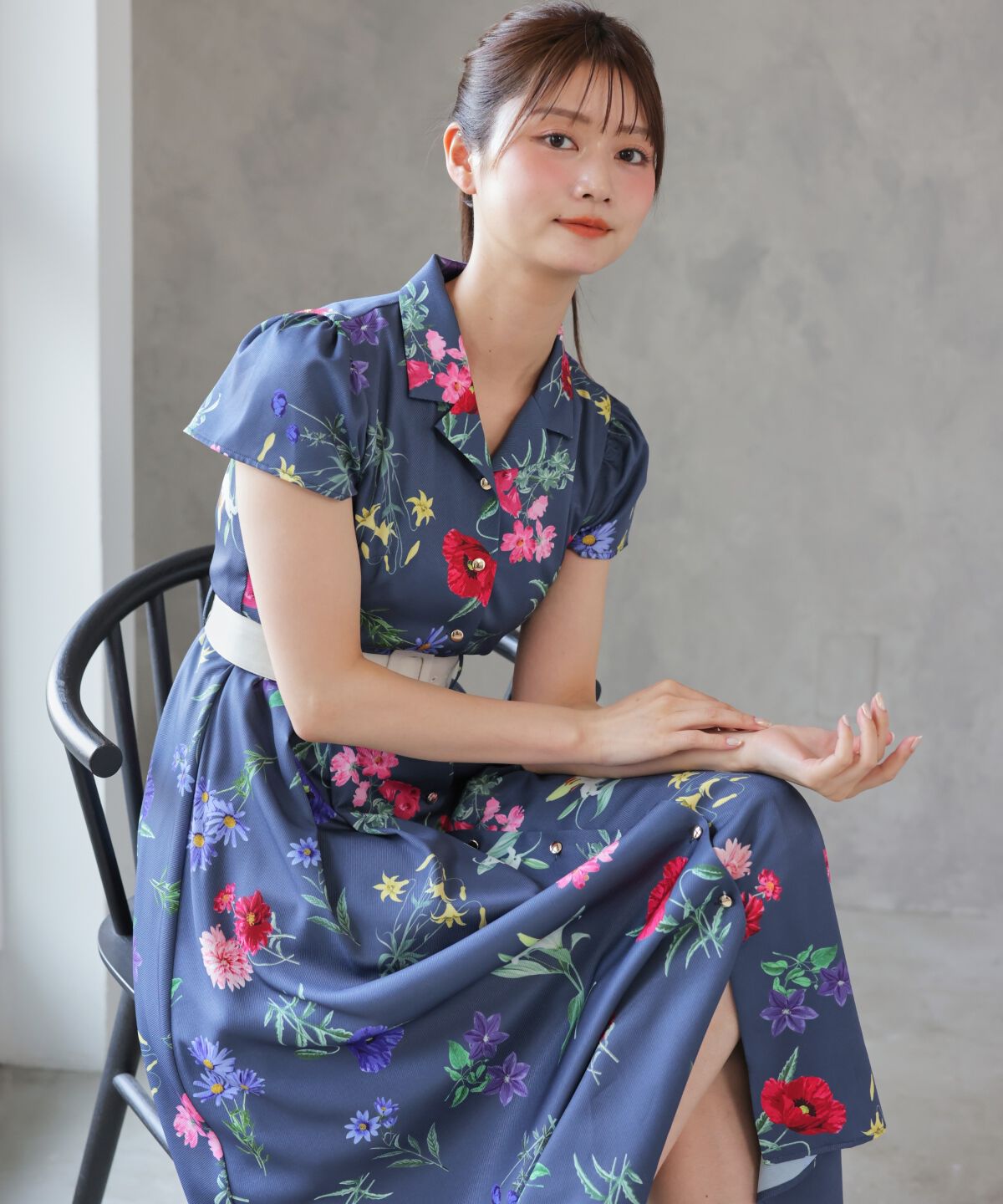 アンドクチュール「ボタニカルガーデンシャツワンピース」|ワンピース|