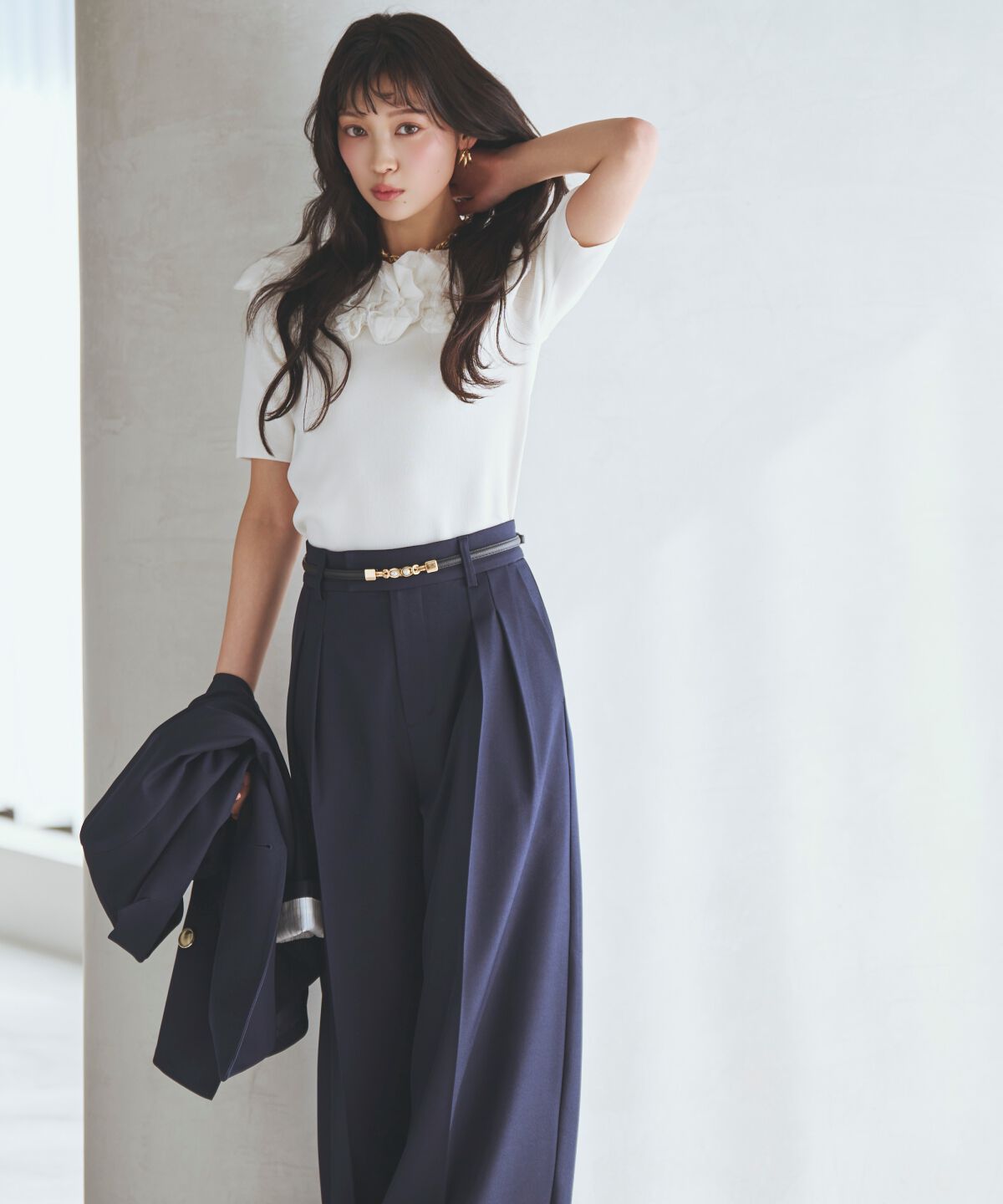 アンドクチュール「タックワイドパンツ」|その他|