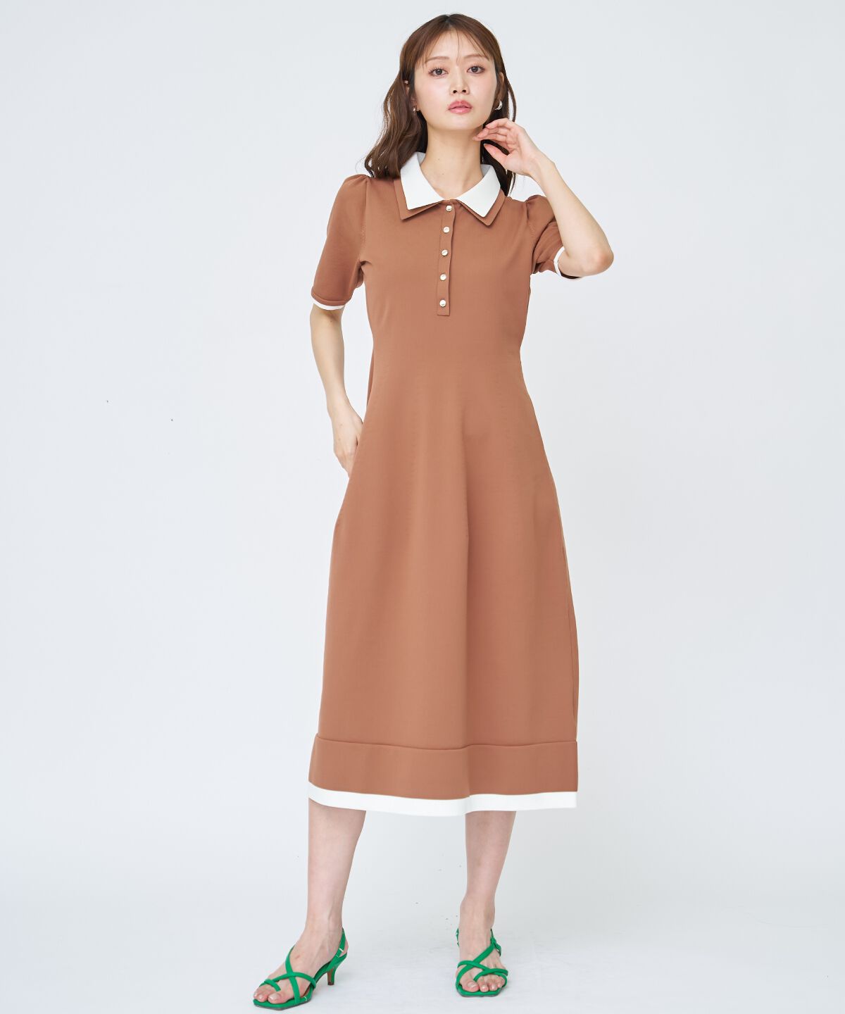 アンドクチュール「ポロニットワンピース」|ワンピース|