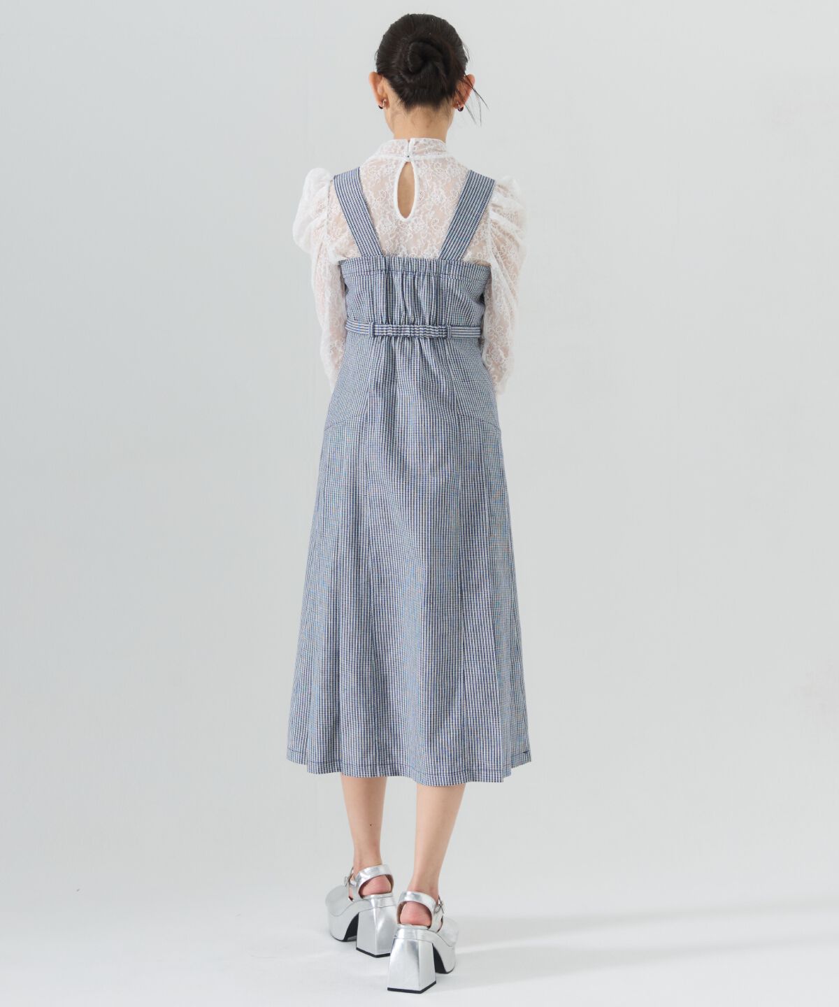 REDYAZEL「サイドプリーツジャンパースカート」|ジャンパースカート|