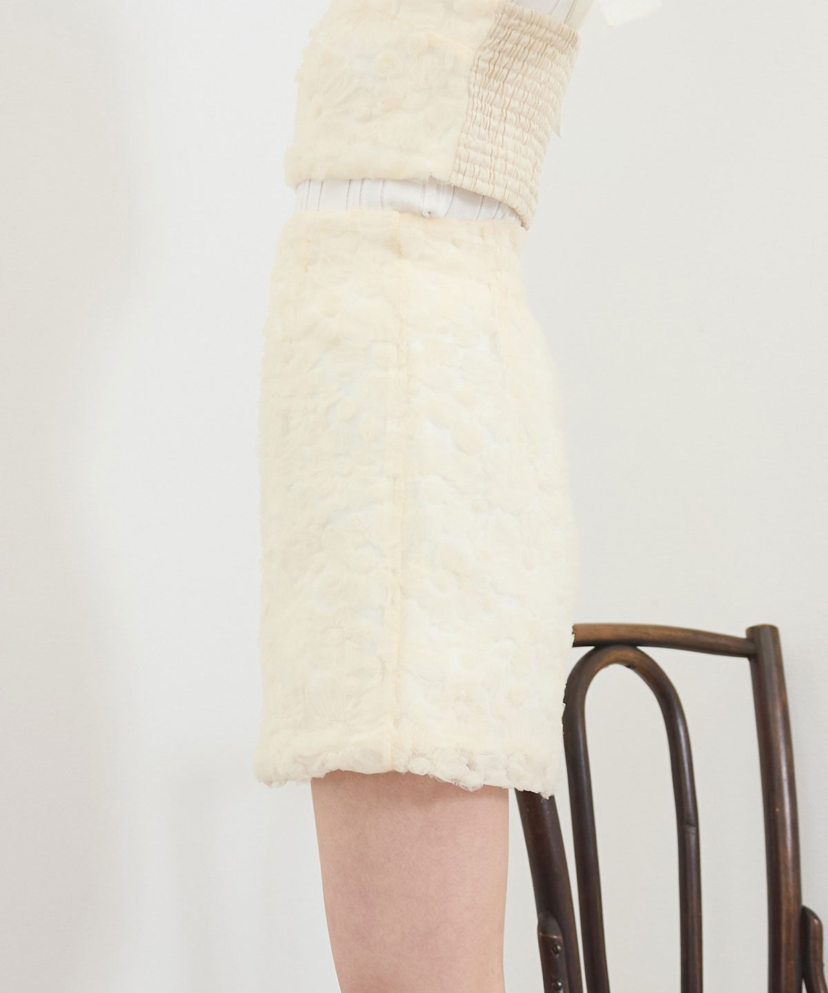 REDYAZEL「3Dフラワーレースミニスカート」|台形|