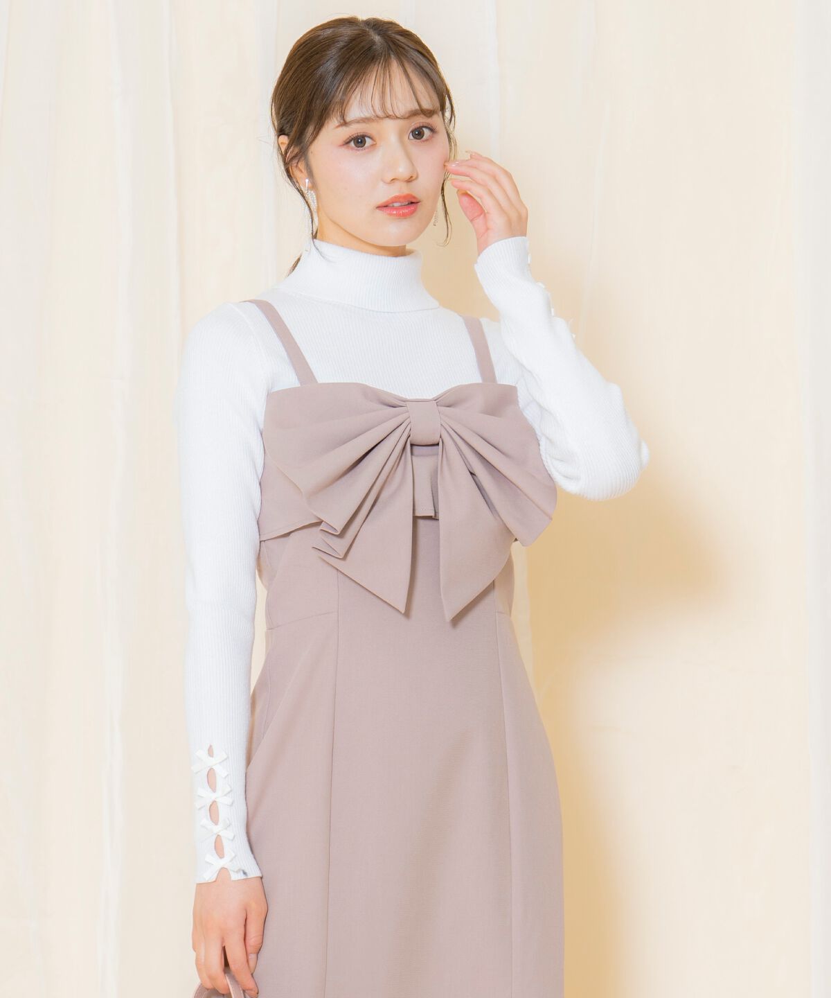 WILLSELECTION「ドレープリボンIラインワンピース」|ワンピース|