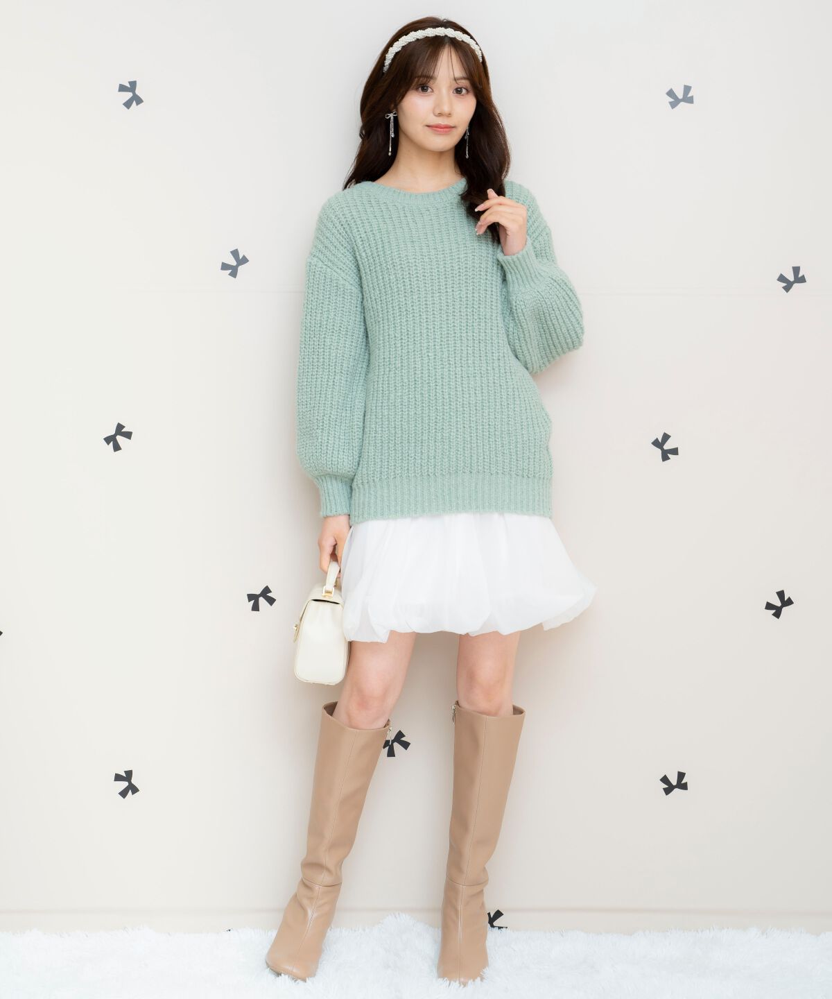 WILLSELECTION「ニットプルオーバー&times;バルーンスカートセット」|ワンピース|