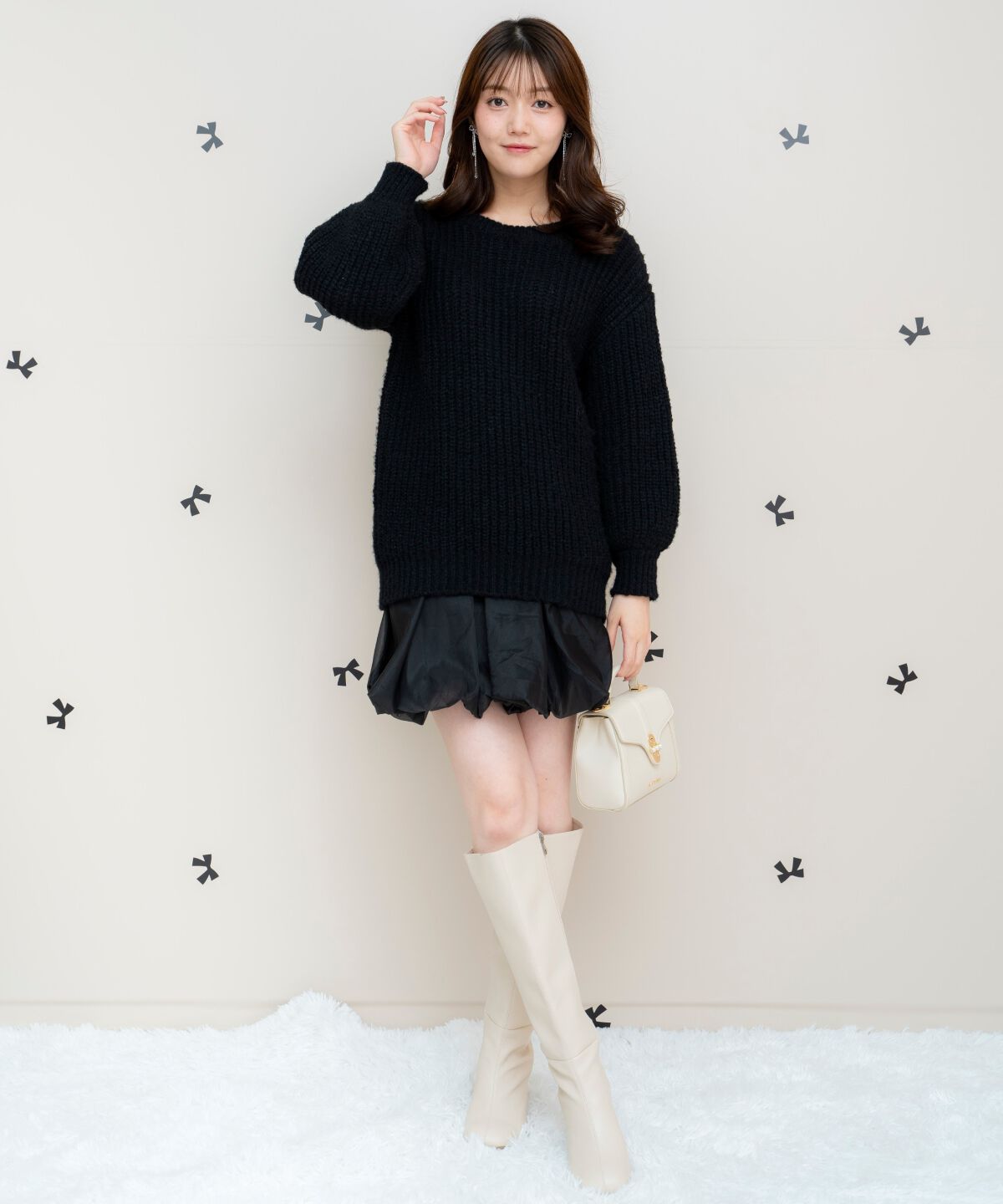 WILLSELECTION「ニットプルオーバー&times;バルーンスカートセット」|ワンピース|