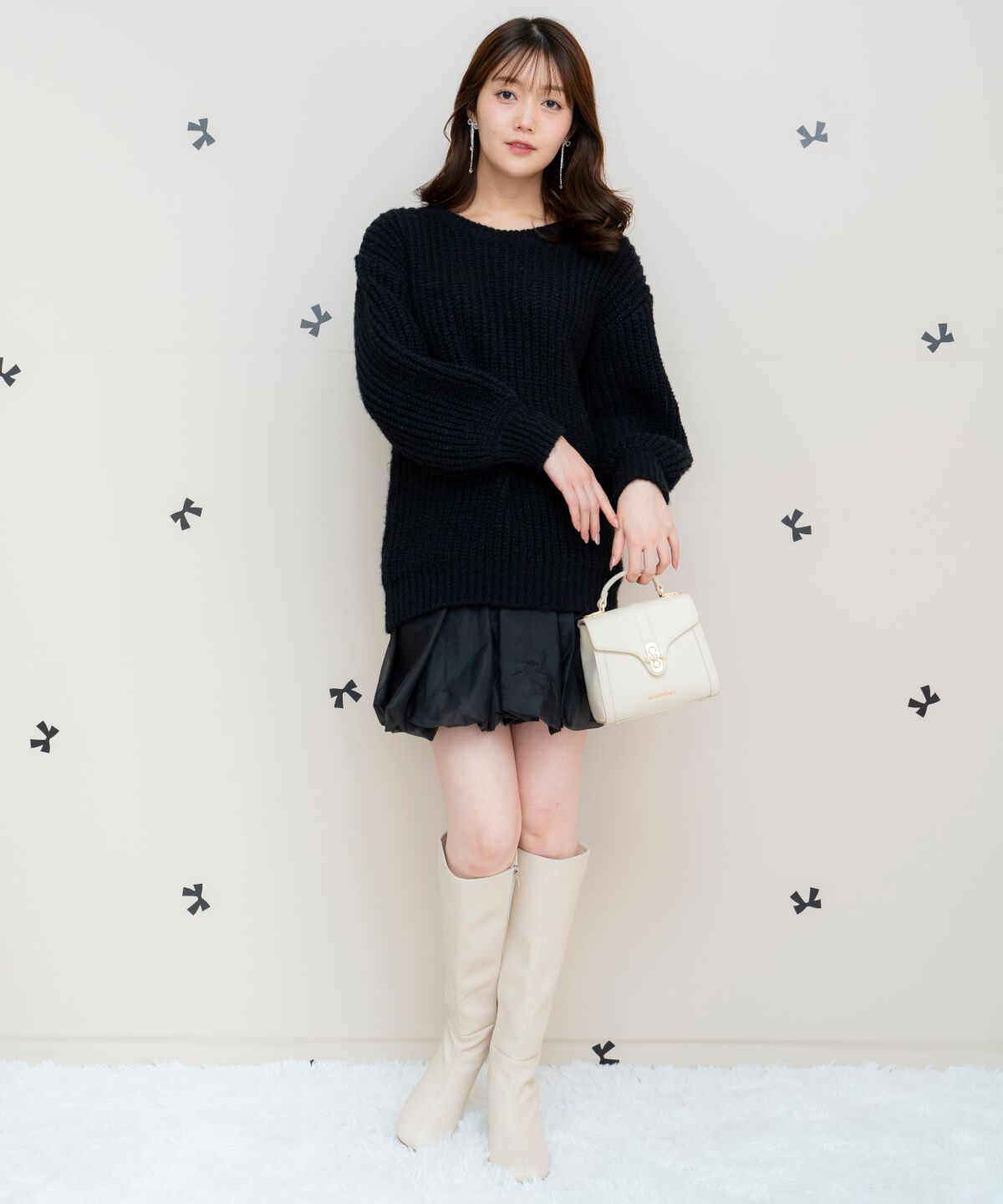 WILLSELECTION「ニットプルオーバー&times;バルーンスカートセット」|ワンピース|