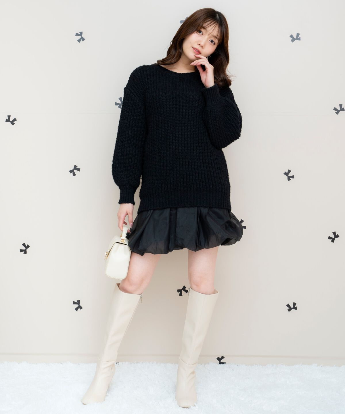 WILLSELECTION「ニットプルオーバー&times;バルーンスカートセット」|ワンピース|