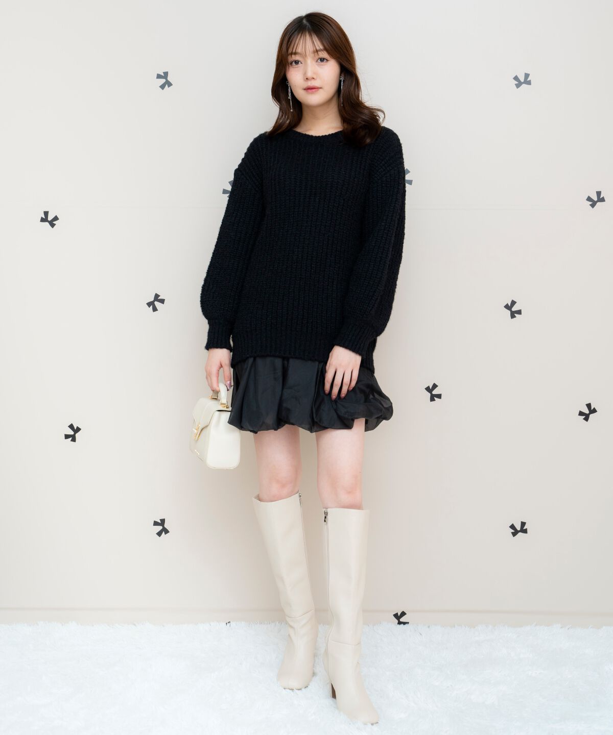 WILLSELECTION「ニットプルオーバー&times;バルーンスカートセット」|ワンピース|