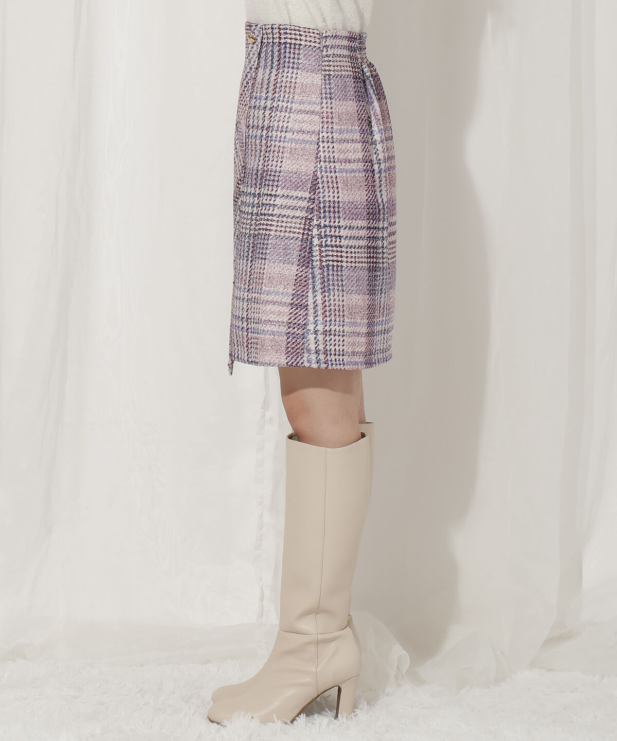 WILLSELECTION「ラメツイードミニスカート」|台形|