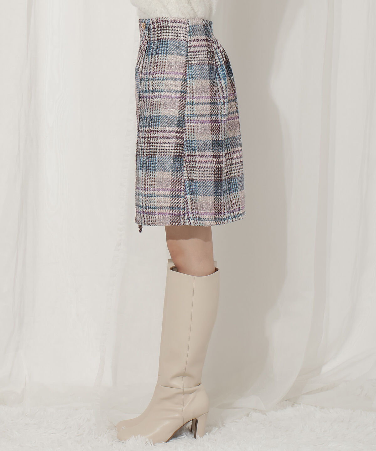 WILLSELECTION「ラメツイードミニスカート」|台形|
