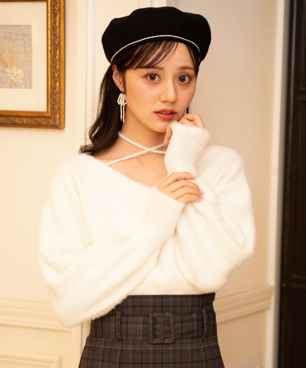 WILLSELECTION「クロスネックカシュクールフェザーニット」|ニット・セーター|