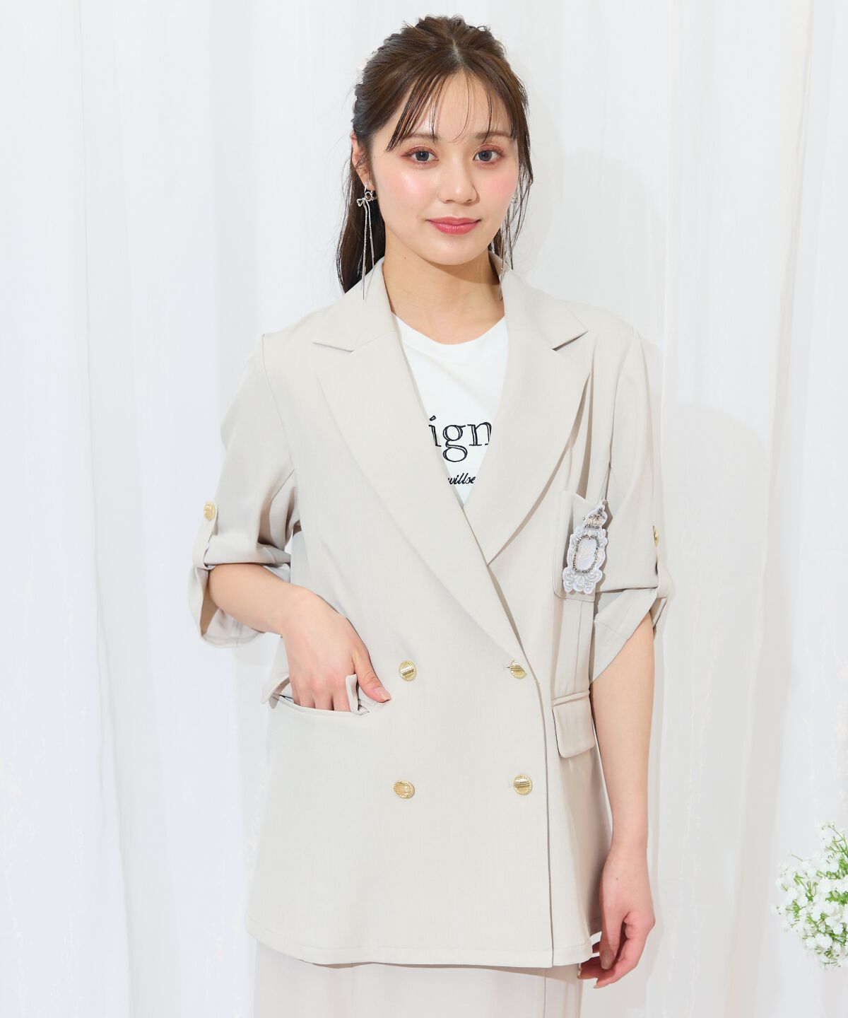 WILLSELECTION「エンブレム付きテーラードジャケット」|テーラードジャケット|