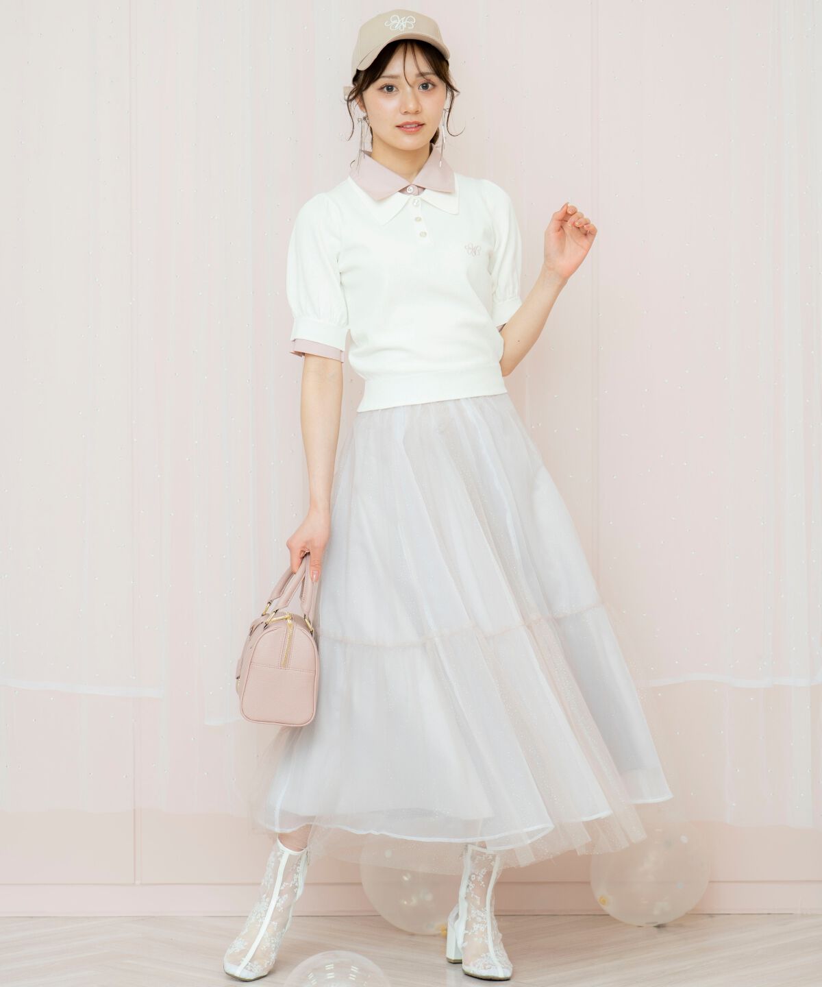 WILLSELECTION「ラメチュールティアードスカート」|フレア|