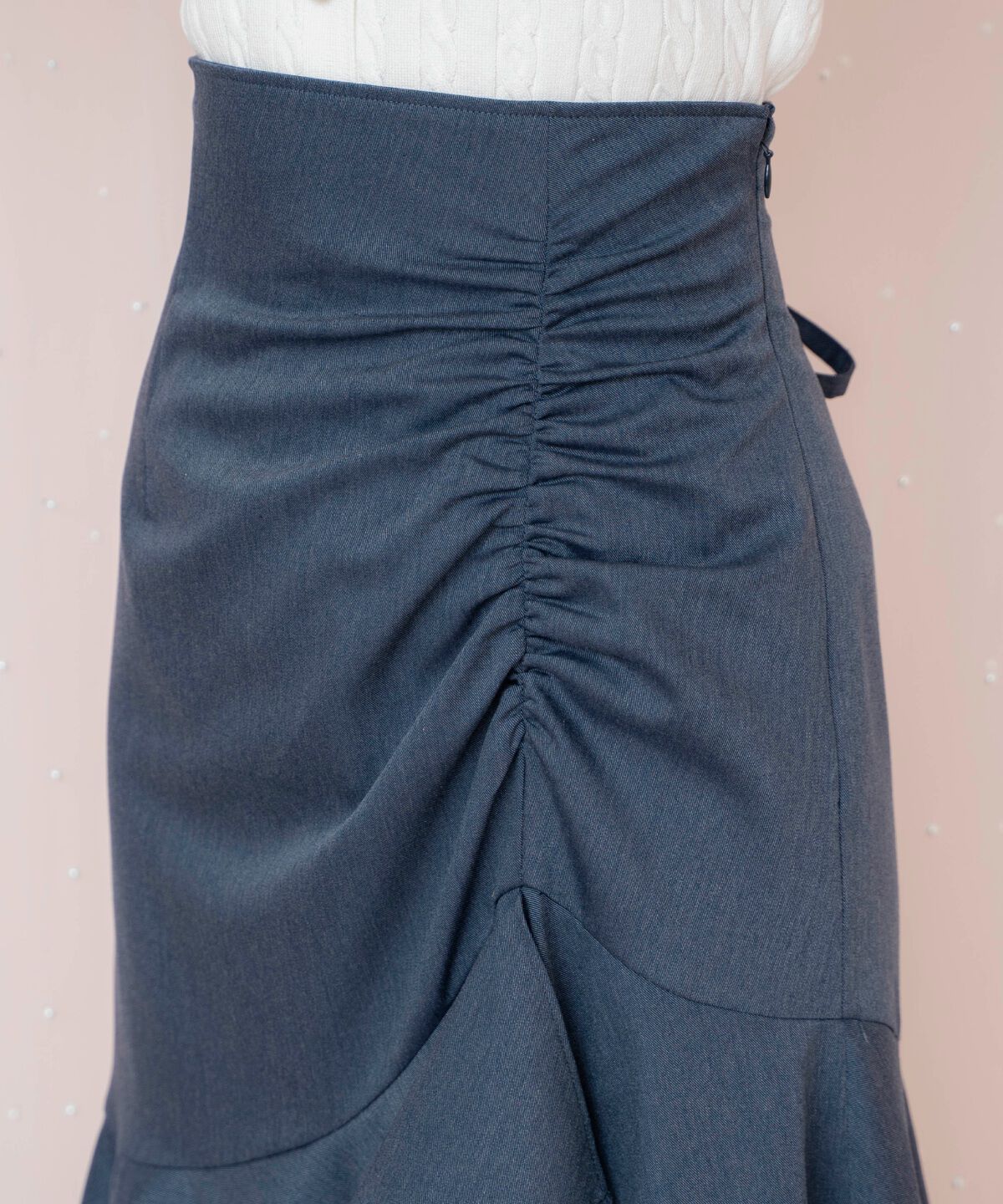 WILLSELECTION「シアーヘムギャザーマーメイドスカート」|フレア|