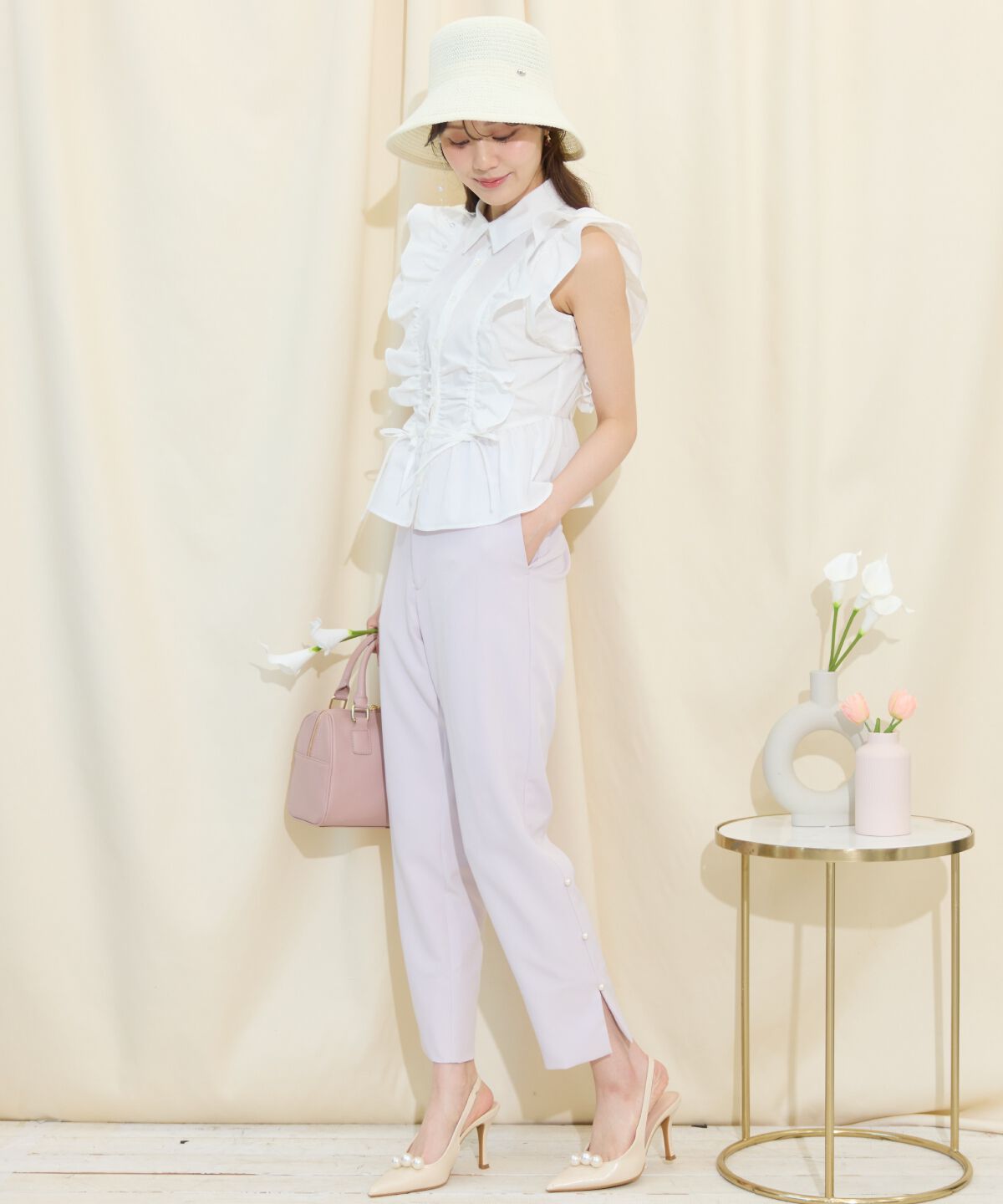 WILLSELECTION「ギャザーリボンフリルスリーブブラウス」|シャツ・ブラウス|