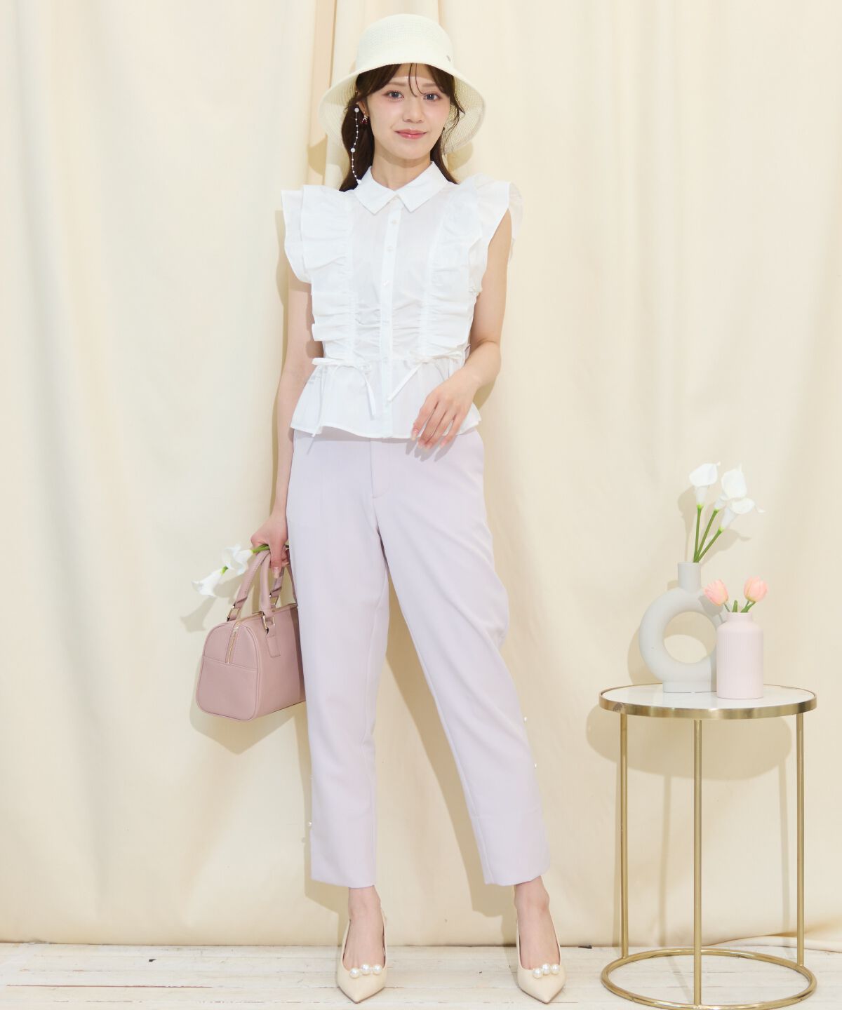 WILLSELECTION「ギャザーリボンフリルスリーブブラウス」|シャツ・ブラウス|