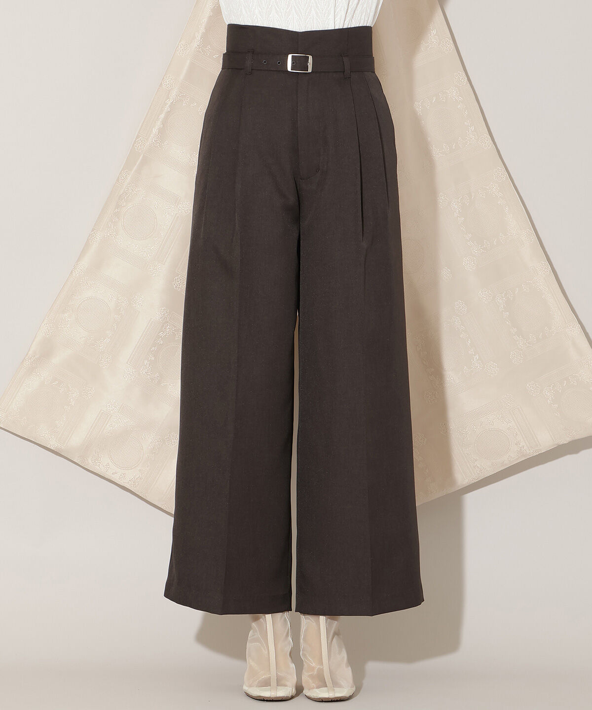 WILLSELECTION「ベルト付きタックワイドパンツ」|その他|