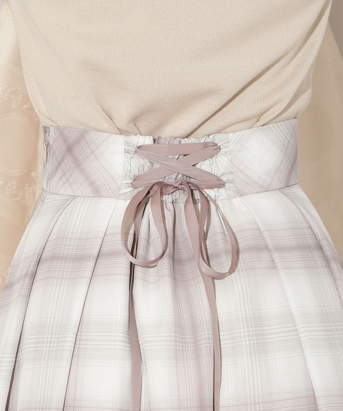 WILLSELECTION「オリジナルチェックタックフレアスカート」|フレア|