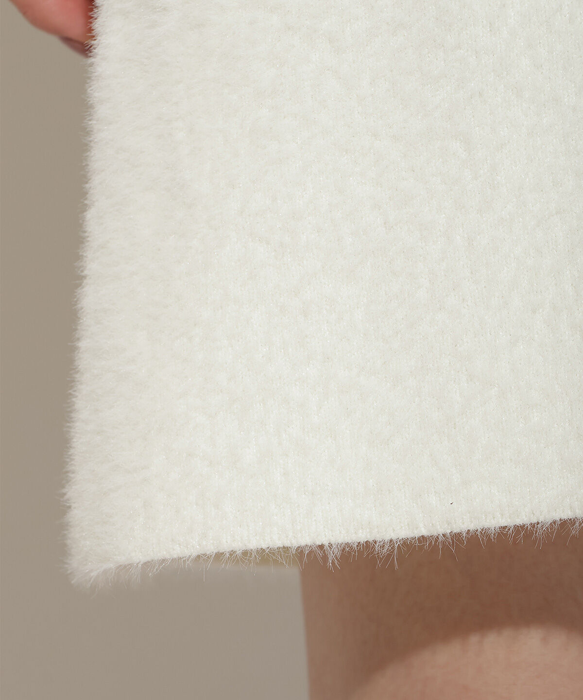 WILLSELECTION「オープンショルダーラメフェザーニットワンピース」|ワンピース|