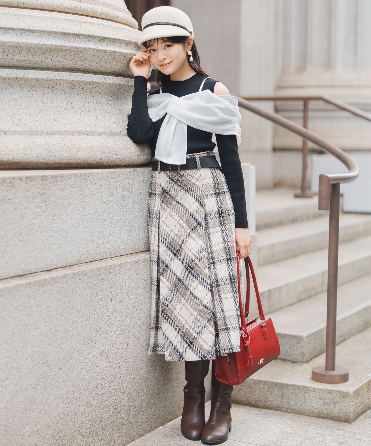 WILLSELECTION「リボンビスチェドッキングリブニット」|ニット・セーター|