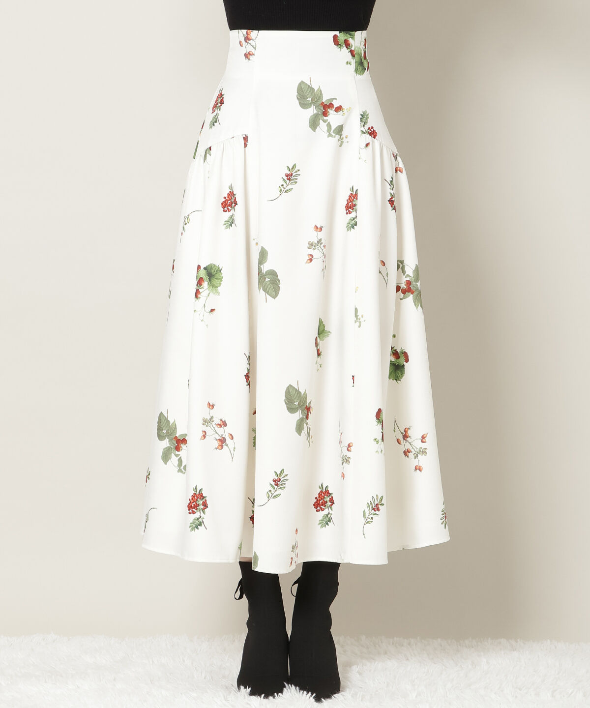 WILLSELECTION「ウィンターボタニカルスカート」|フレア|