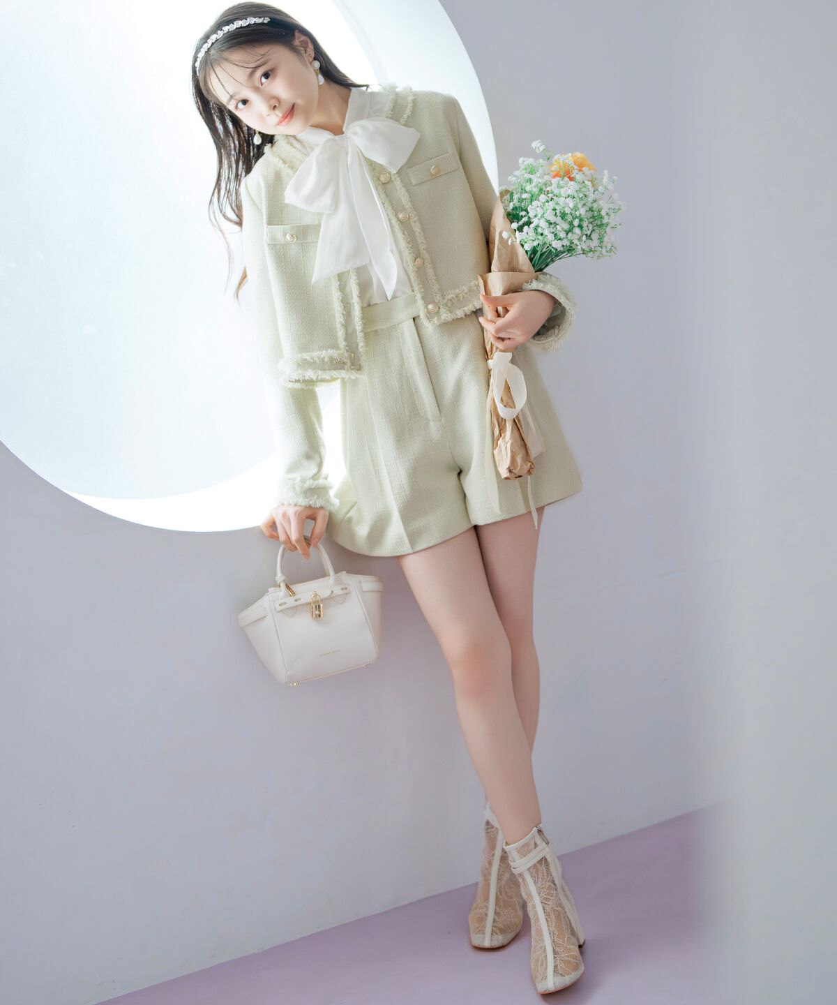 WILLSELECTION「ツイードタックショートパンツ」|キュロット|