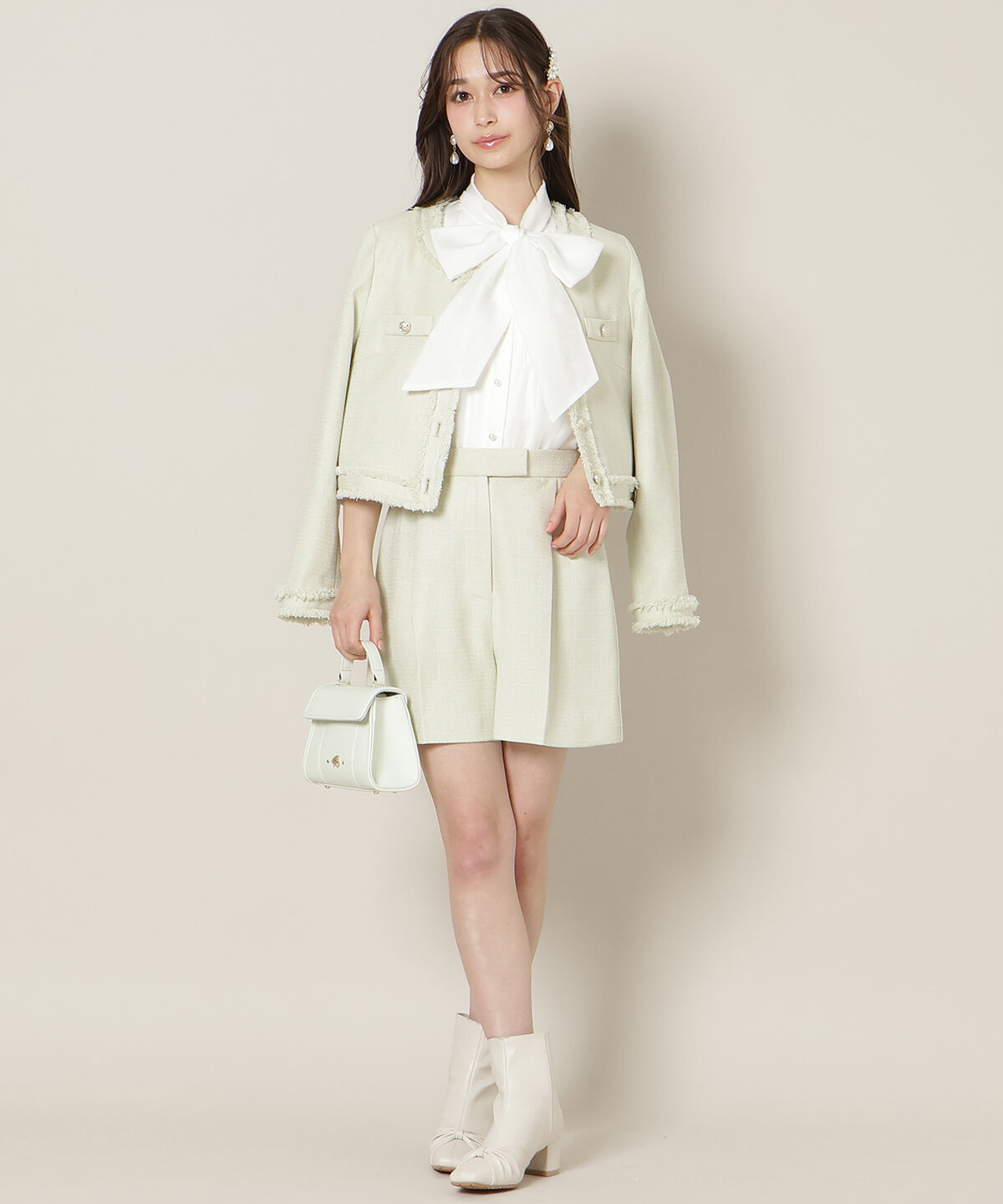 WILLSELECTION「ツイードタックショートパンツ」|キュロット|