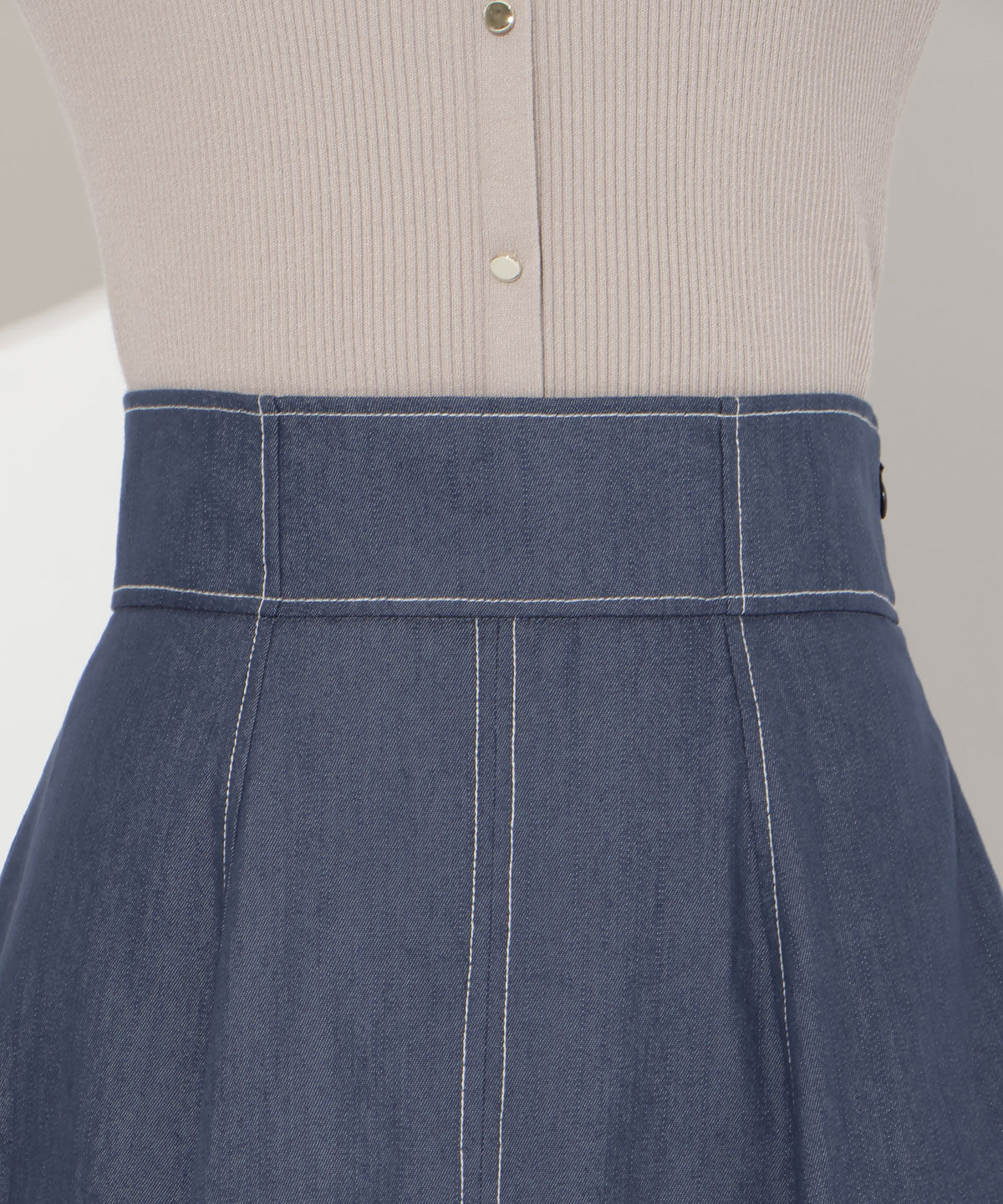WILLSELECTION「ライトデニムフレアスカート」|スカート|