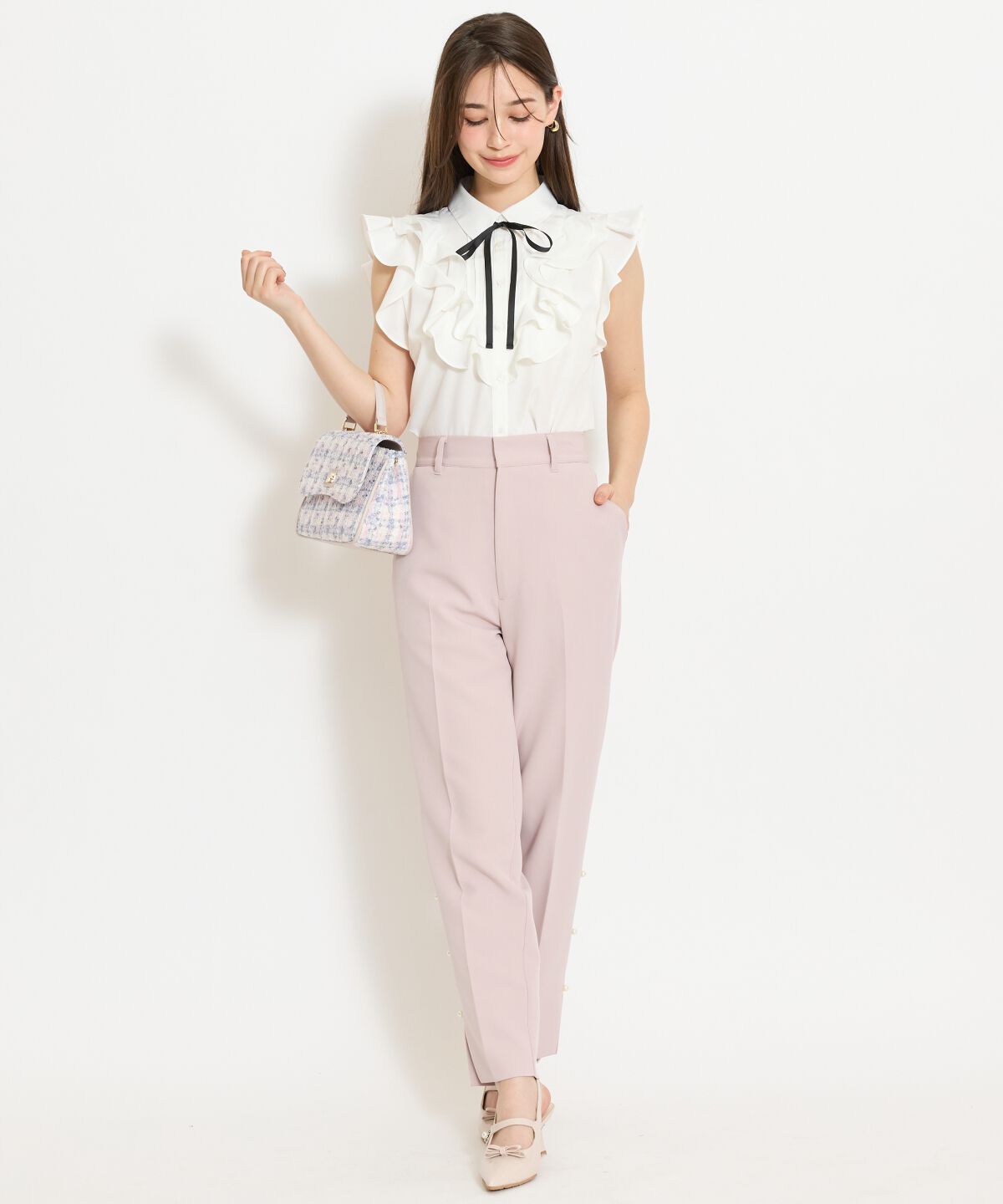 WILLSELECTION「パールデザインテーパードパンツ」|その他|