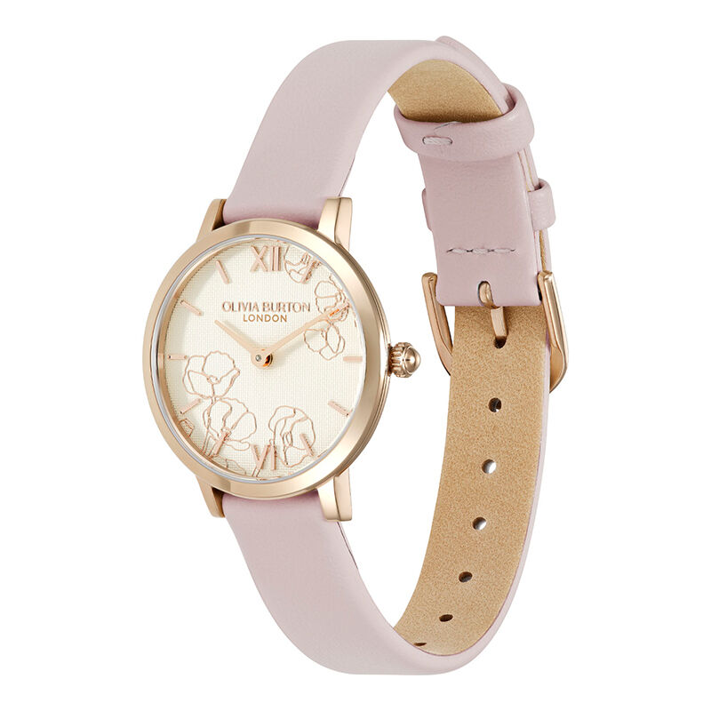 OLIVIA BURTON 「〈OLIVIA BURTON(ｵﾘﾋﾞｱﾊﾞｰﾄﾝ)〉ｼｸﾞﾈﾁｬｰ 28mm ｱﾌﾞｽﾄﾗｸﾄ ﾌﾛｰﾗﾙ ﾌﾟﾘﾑﾛｰｽﾞﾚｻﾞｰ」|腕時計|