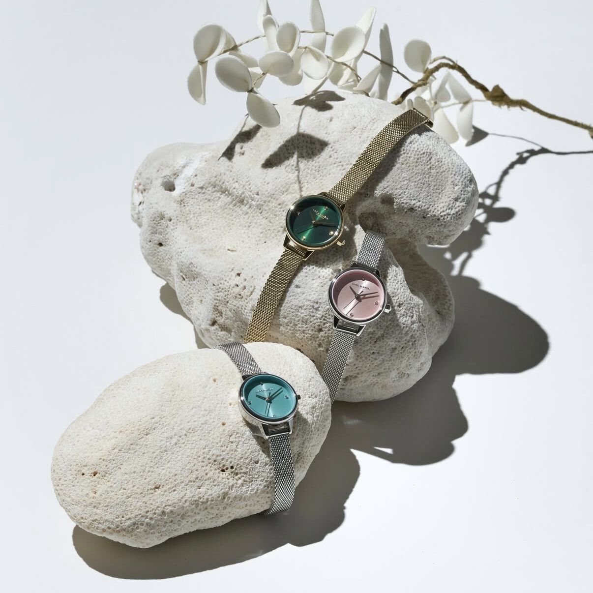 OLIVIA BURTON 「〈OLIVIA BURTON(ｵﾘﾋﾞｱﾊﾞｰﾄﾝ)〉ｸﾗｼｯｸ ﾐﾆ プリムローズ&ｼﾙﾊﾞｰﾒｯｼｭ」|腕時計|