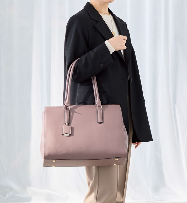 Jewelna Rose「Jewelna Rose OLバッグ エト トートバッグ 横型 A4サイズ 13.3インチPC収納 11931」|トートバッグ|ダスティーピンク
