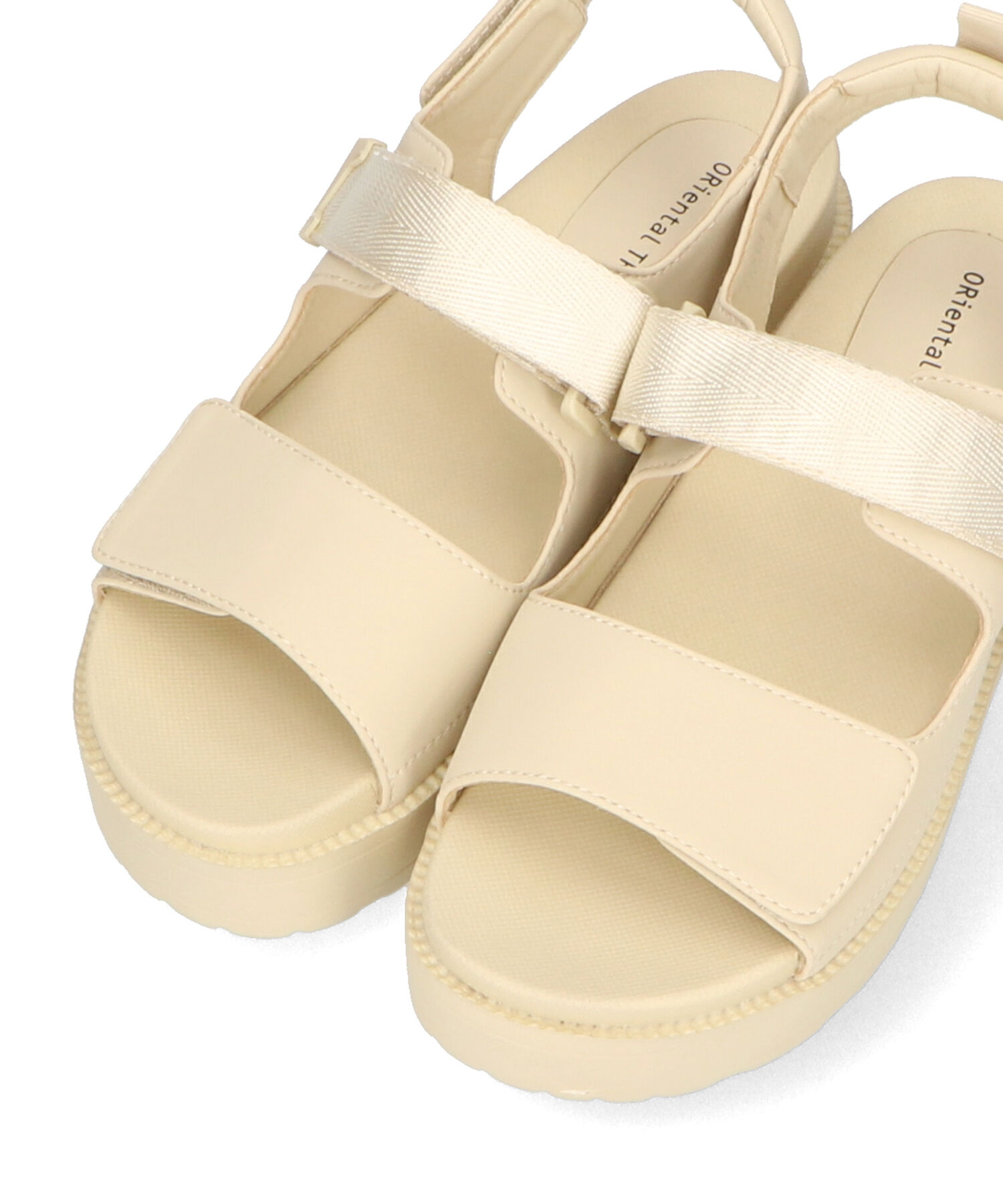 ORiental TRaffic「【アウトレット価格】ダブルベルトベルクロ厚底サンダル/41238」|サンダル|