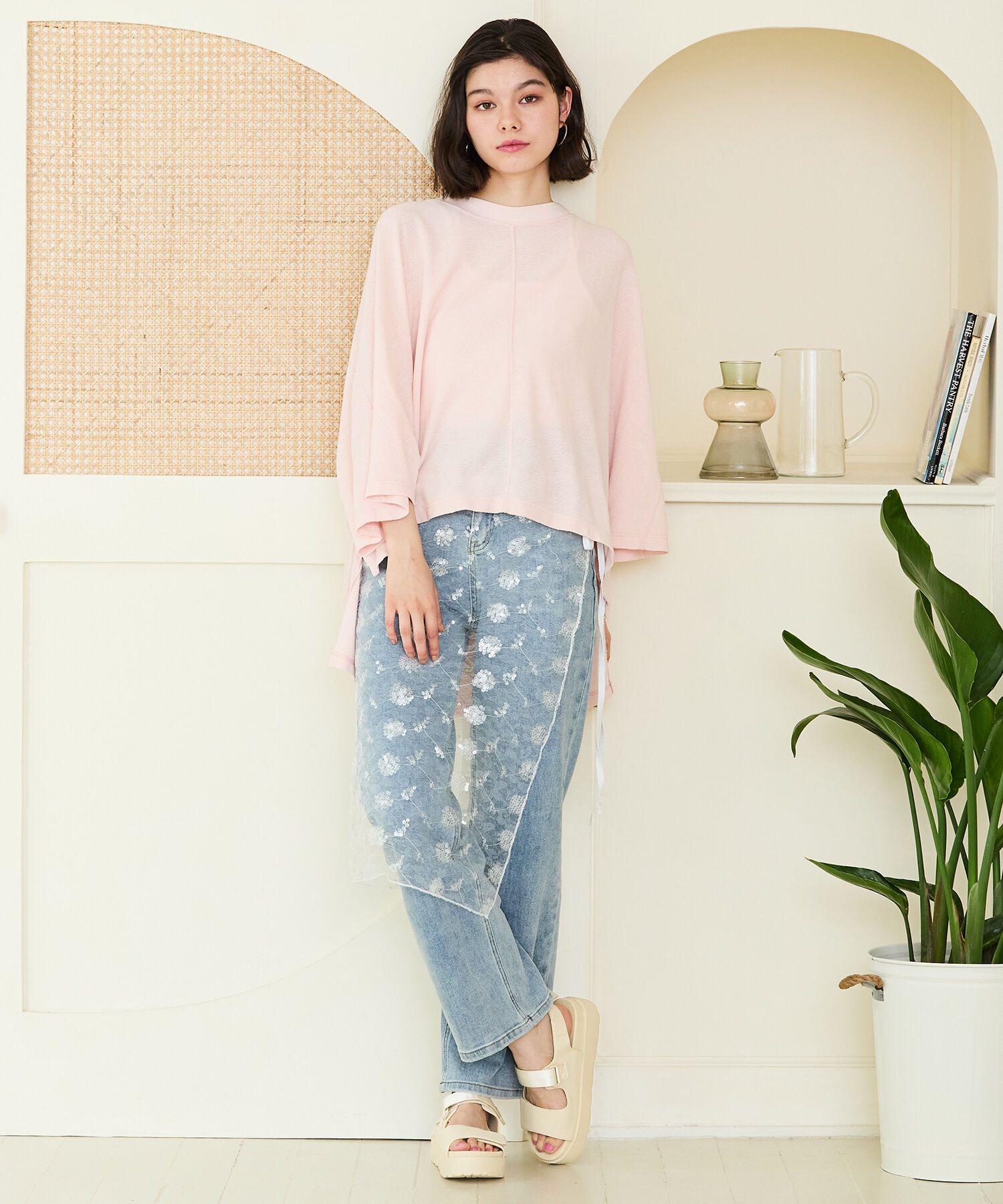 ORiental TRaffic「【アウトレット価格】ダブルベルトベルクロ厚底サンダル/41238」|サンダル|