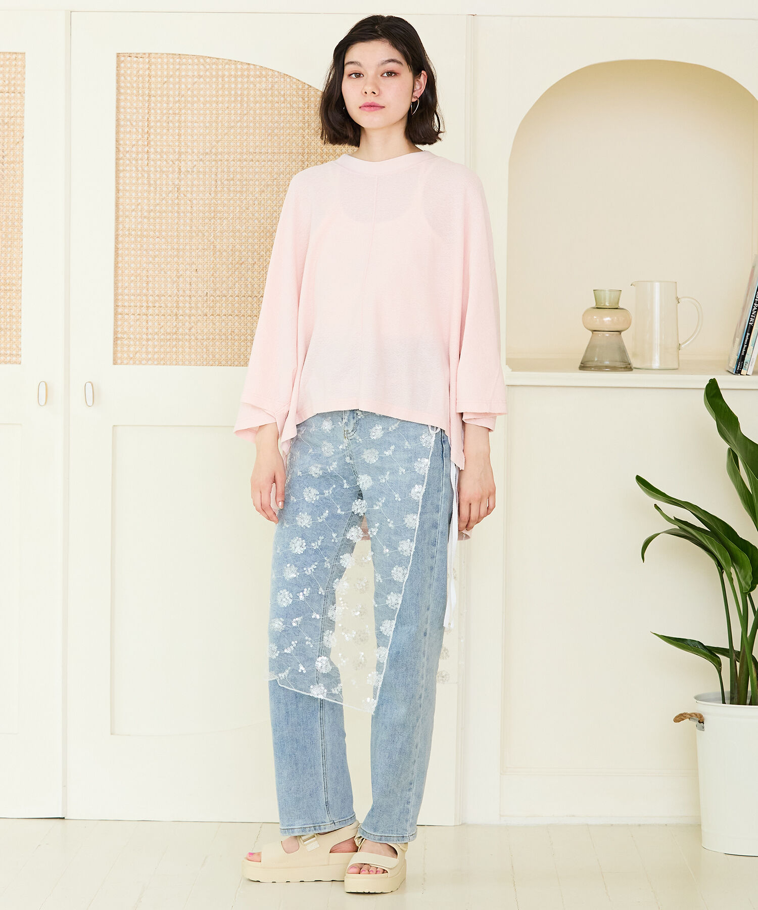 ORiental TRaffic「【アウトレット価格】ダブルベルトベルクロ厚底サンダル/41238」|サンダル|