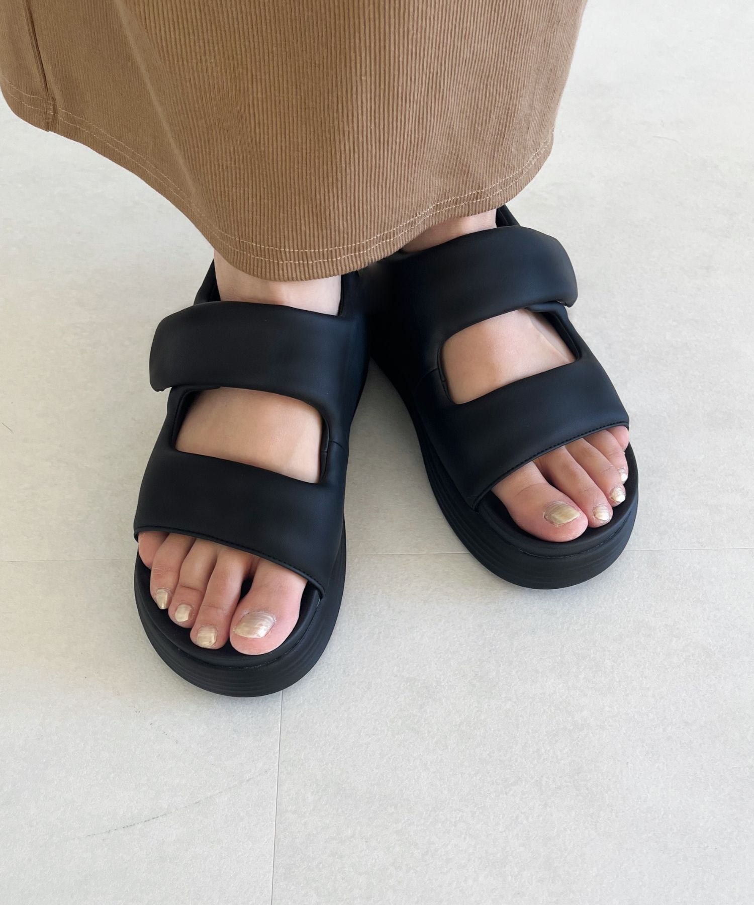 ORiental TRaffic「【WEB限定】ふかふかパデット厚底サンダル/55212」|サンダル|