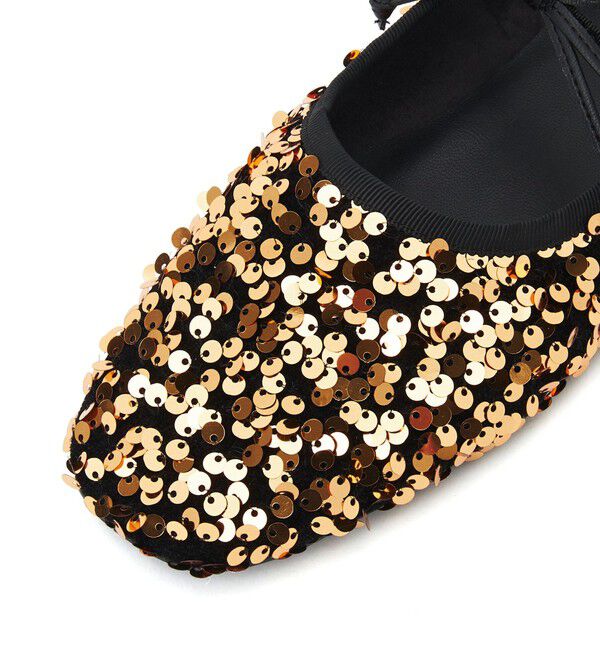 SY UNITED ARROWS「＜SY＞スパンコールバレエ フラット10●&uarr;」|バレエシューズ|