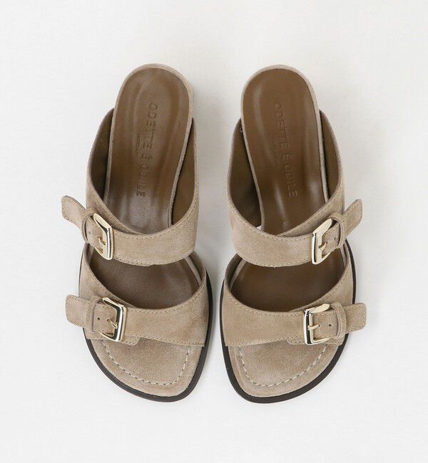 ODETTE E ODILE「ダブルワイドベルト ミュール サンダル60&uarr;」|サンダル|